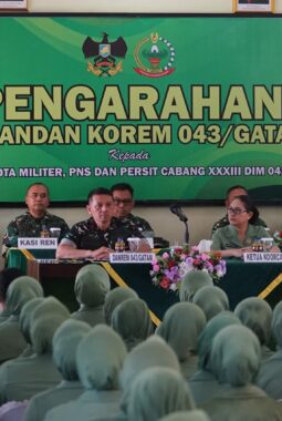 Danrem 043/Gatam Tekankan Kepekaan Prajurit dan Kehadiran yang Bermanfaat bagi Masyarakat