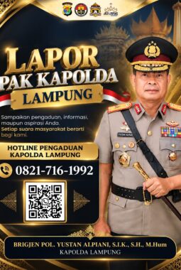 Kapolda Lampung Buka Jalur Pengaduan Langsung, Warga Bisa Hubungi Nomor Ini